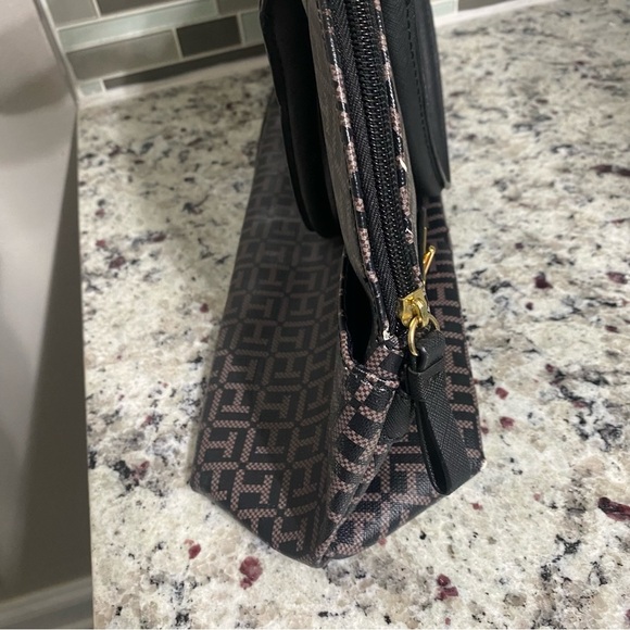 Tommy Hilfiger Women's  Tote Handbag Purse Brown/black - Picture 6 of 10